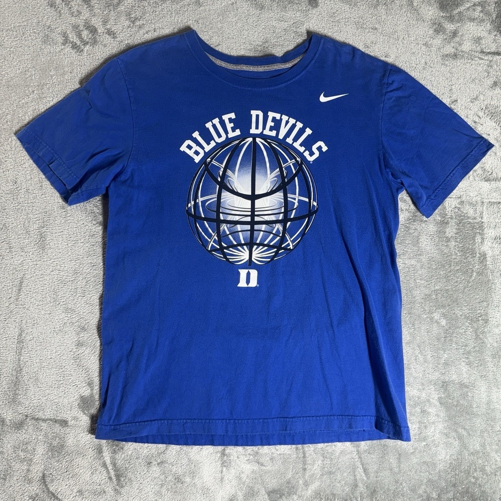 Duke Blue Devils Nike Tee Short Sleeve Shirt Men's Large Blue Basketball T-Shirt